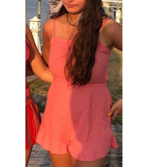 Pink Ruffle Romper - Picture 2 of 3